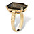 10.75 TCW Genuine Emerald-Cut Smoky Quartz Step-Top Ring Gold-Plated-12 at PalmBeach Jewelry