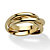 Yellow Gold-Plated Rolling Triple Band Crossover Ring-11 at PalmBeach Jewelry