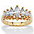 1.50 TCW Marquise-Cut Cubic Zirconia Yellow Gold-Plated Anniversary Ring-11 at PalmBeach Jewelry