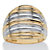 18k Gold over Sterling Silver Two-Tone Dome Ring-11 at PalmBeach Jewelry
