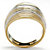18k Gold over Sterling Silver Two-Tone Dome Ring-12 at PalmBeach Jewelry