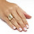18k Gold over Sterling Silver Two-Tone Dome Ring-13 at PalmBeach Jewelry