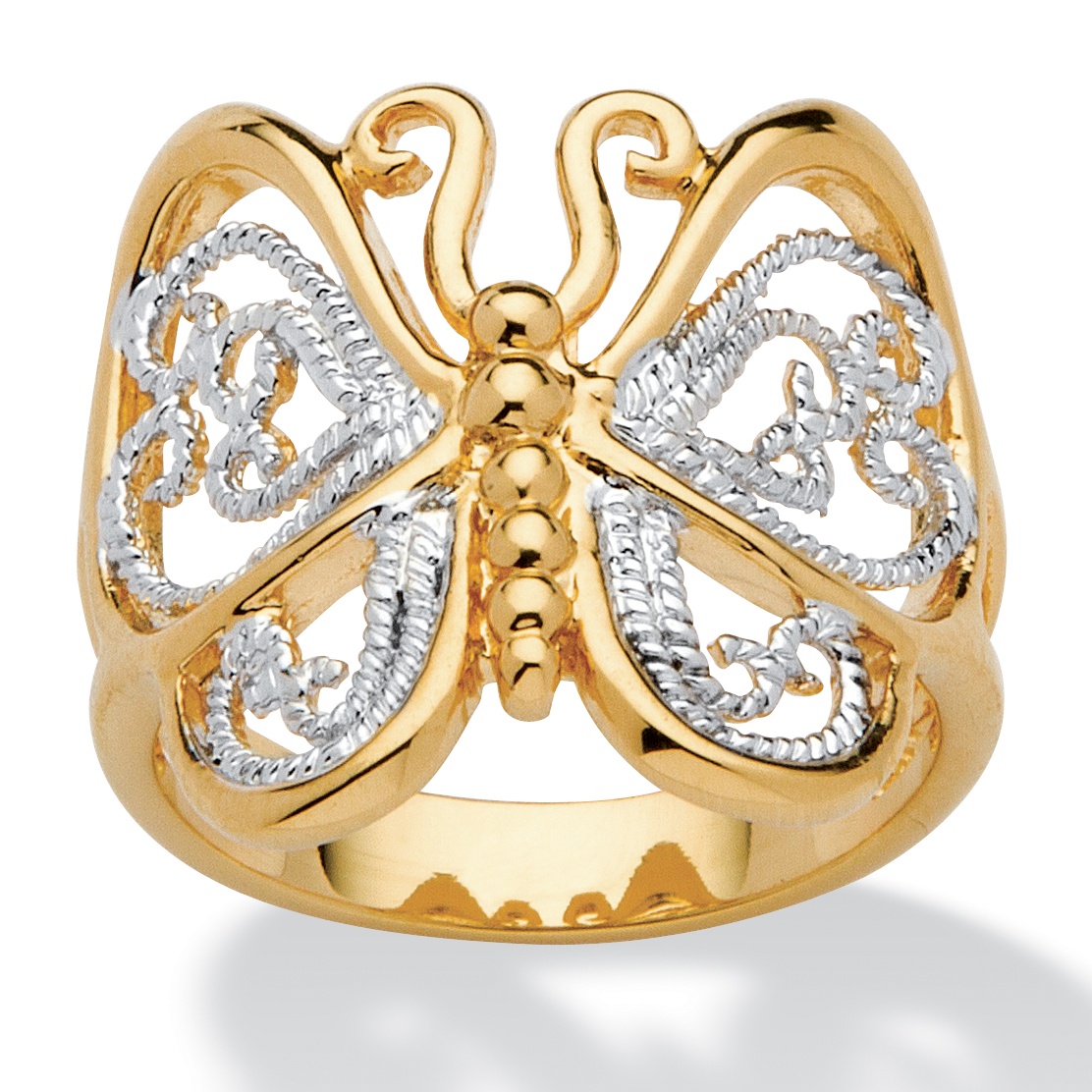 Filigree Butterfly Ring in 18k GoldPlated at PalmBeach Jewelry