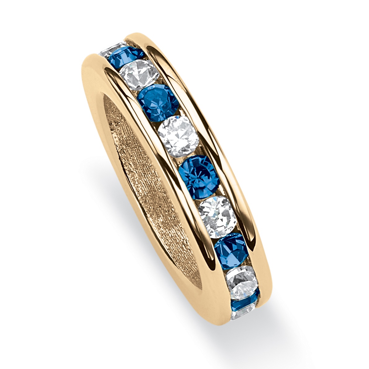 Round Birthstone Baby Ring Charm in 14k GoldPlated at PalmBeach Jewelry