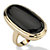 Oval-Shaped Genuine Onyx Yellow Gold-Plated Ring-16 at PalmBeach Jewelry