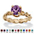 Round Simulated Birthstone 10k Gold Baby Ring Charm-102 at PalmBeach Jewelry
