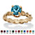 Round Simulated Birthstone 10k Gold Baby Ring Charm-103 at PalmBeach Jewelry