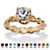 Round Simulated Birthstone 10k Gold Baby Ring Charm-104 at PalmBeach Jewelry