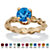 Round Simulated Birthstone 10k Gold Baby Ring Charm-109 at PalmBeach Jewelry