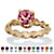 Round Simulated Birthstone 10k Gold Baby Ring Charm-110 at PalmBeach Jewelry