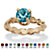 Round Simulated Birthstone 10k Gold Baby Ring Charm-112 at PalmBeach Jewelry
