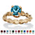 Round Simulated Birthstone 10k Gold Baby Ring Charm-11 at PalmBeach Jewelry