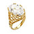 9.32 TCW Oval Cut Cubic Zirconia Yellow Gold-Plated Textured Cocktail Ring-12 at PalmBeach Jewelry