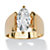 Marquise-Cut Cubic Zirconia Solitaire Engagement Anniversary Ring 2.48 TCW in Gold-Plated-11 at PalmBeach Jewelry