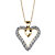 Diamond Accent Heart Pendant Necklace in Solid 10k Gold 18"-11 at PalmBeach Jewelry