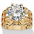 6 TCW Round Cubic Zirconia Yellow Gold-Plated Bridal Engagement Filigree Solitaire Ring-11 at PalmBeach Jewelry