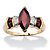 2.84 TCW Marquise-Cut Garnet and Diamond Accent Ring in Solid 10k Gold-11 at Direct Charge presents PalmBeach