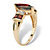 2.84 TCW Marquise-Cut Garnet and Diamond Accent Ring in Solid 10k Gold-12 at Direct Charge presents PalmBeach