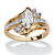 SETA JEWELRY Marquise-Cut Cubic Zirconia Engagement Anniversary Ring 1.03 TCW in Gold-Plated-11 at Seta Jewelry