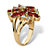 Marquise-Cut Red Crystal Floral Cluster Cocktail Ring 18k Gold-Plated-12 at PalmBeach Jewelry