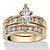 1.78 TCW Marquise-Cut Cubic Zirconia Two-Piece Bridal Set Gold-Plated-11 at PalmBeach Jewelry