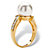 .16 TCW Round Simulated Pearl and Cubic Zirconia Accent Yellow Gold-Plated Ring (9.5mm)-12 at PalmBeach Jewelry
