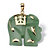 Green Jade 14k Yellow Gold Good Fortune Elephant Pendant-11 at PalmBeach Jewelry