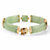 Genuine Green Genuine Jade 14k Yellow Gold Macaroni-Link Bracelet 7.25"-11 at PalmBeach Jewelry