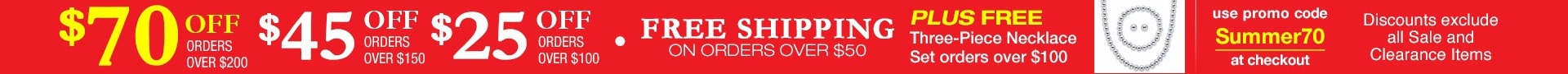 Take $70 Off on orders over $200