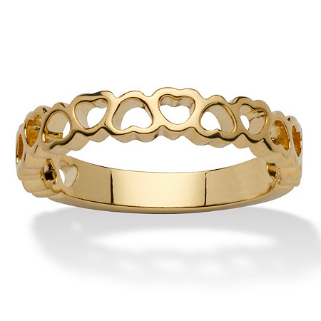 Yellow Gold-Plated "Circle of Hearts" Ring at PalmBeach Jewelry