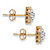 3/8 TCW Diamond Cluster Stud Earrings in 10k Yellow Gold-12 at PalmBeach Jewelry