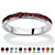 SETA JEWELRY Round Simulated Birthstone Stackable Eternity Band in Sterling Silver-101 at Seta Jewelry