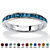 SETA JEWELRY Round Simulated Birthstone Stackable Eternity Band in Sterling Silver-103 at Seta Jewelry