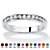 Round Simulated Birthstone Stackable Eternity Band in Sterling Silver-104 at PalmBeach Jewelry