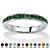 Round Simulated Birthstone Stackable Eternity Band in Sterling Silver-105 at PalmBeach Jewelry