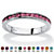 Round Simulated Birthstone Stackable Eternity Band in Sterling Silver-106 at PalmBeach Jewelry