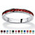 Round Simulated Birthstone Stackable Eternity Band in Sterling Silver-107 at PalmBeach Jewelry