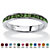 Round Simulated Birthstone Stackable Eternity Band in Sterling Silver-108 at PalmBeach Jewelry