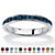 SETA JEWELRY Round Simulated Birthstone Stackable Eternity Band in Sterling Silver-109 at Seta Jewelry