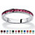 Round Simulated Birthstone Stackable Eternity Band in Sterling Silver-110 at PalmBeach Jewelry