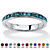 Round Simulated Birthstone Stackable Eternity Band in Sterling Silver-112 at PalmBeach Jewelry