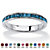 SETA JEWELRY Round Simulated Birthstone Stackable Eternity Band in Sterling Silver-11 at Seta Jewelry