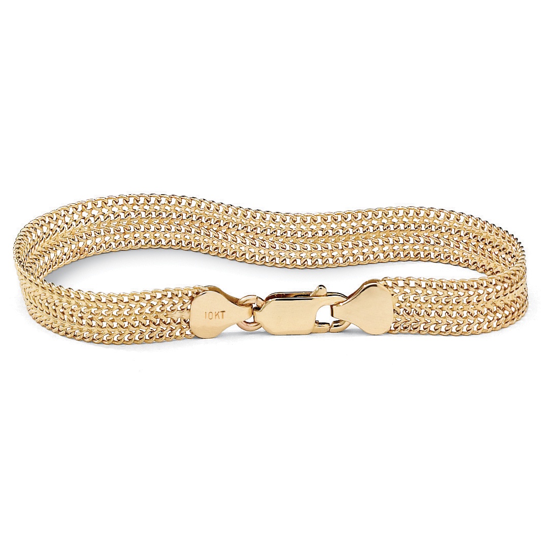 Mesh Link Bracelet in 10k Gold 7 1/4" at PalmBeach Jewelry