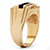 Men's Emerald-Cut Genuine Onyx Crystal Accent Yellow Gold-Plated Classic Ring-12 at PalmBeach Jewelry