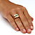 Men's Emerald-Cut Genuine Onyx Crystal Accent Yellow Gold-Plated Classic Ring-14 at PalmBeach Jewelry