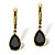 Pear-Shaped Genuine Onyx Yellow Gold-Plated Drop Earrings-11 at PalmBeach Jewelry