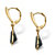 Pear-Shaped Genuine Onyx Yellow Gold-Plated Drop Earrings-12 at PalmBeach Jewelry