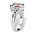 5.81 TCW Oval-Cut Aurora Borealis Cubic Zirconia Cocktail Ring in Sterling Silver-12 at PalmBeach Jewelry