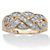 1/4 TCW Round Diamond in Solid 10k Yellow Gold Braid Ring-11 at PalmBeach Jewelry