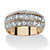 1.68 TCW Round Cubic Zirconia Triple Row Anniversary Ring in Gold-Plated-11 at PalmBeach Jewelry